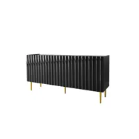 ambre - buffet bas - 160 cm - style contemporain - bestmobilier - noir et doré