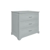 commode 3 tiroirs melody - gris