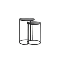 light & living table d'appoint talca - noir edge - ø40cm 6719115