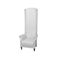 fauteuil chaise siège lounge design club sofa salon à dossier haut blanc 77 x 65 x 181 cm helloshop26 1102087par3