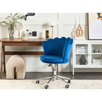 chaise de bureau en velours bleu monticello 375410