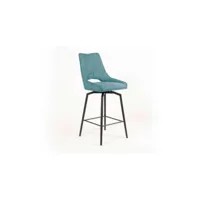 chaise de bar gabrielli pivotante 68cm - bleu pétrol mp-2096_2156222lc
