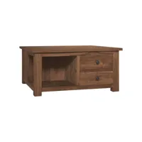 table basse table de salon  bout de canapé 68x68x33 cm bois de teck solide meuble pro frco90358