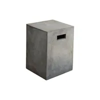 beton - tabouret cube en béton gris