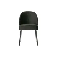 vogue - lot de 2 chaises design en velours vogue coloris noir