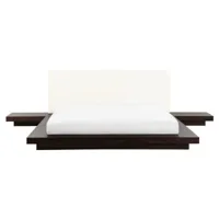 lit japonais en bois foncé à eau 160 x 200 cm zen 179510