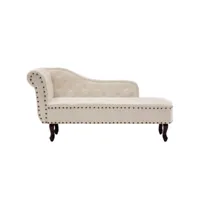 vidaxl chaise longue cuir artificiel blanc crème 60783