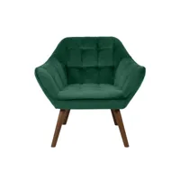 fauteuil simba en velours vert foncé