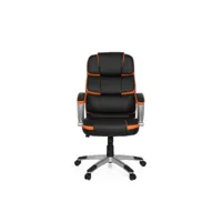 fauteuil de direction gaming pro by 100 simili cuir noir orange