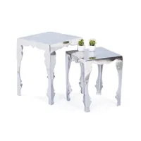 duo tables d'appoint ou tables basses solta aluminum