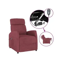 fauteuil inclinable électrique, fauteuil de relaxation, chaise de salon rouge bordeaux tissu fvbb29037 meuble pro