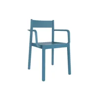 set 4 fauteuil danna - resol - bleu - polypropylène 561x535x800mm