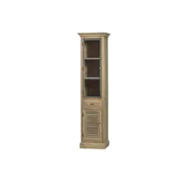 colonne de salle de bain en bois avec porte vitrée gauche - hanoï