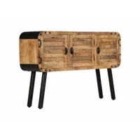 buffet bahut armoire console meuble de rangement bois de manguier massif 120 cm helloshop26 4402035