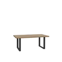 table basse rectangulaire 100 cm décor bois clair pieds métal - zig 67087364