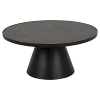 bobochic table basse ronde selma céramique noire