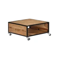 table basse table de salon  bout de canapé 70x70x32 cm bois solide d'acacia meuble pro frco93120