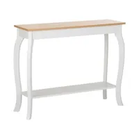 table console blanche et bois clair hartford 181367