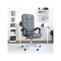 fauteuil relax inclinable fauteuil de massage - fauteuil de bureau gris foncé velours meuble pro frco11814