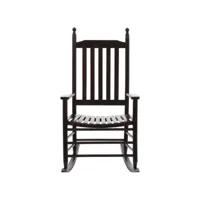 chaise à bascule avec siège incurvé marron bois de peuplier