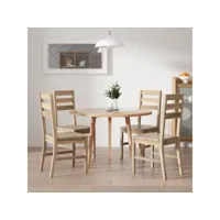 lot de 4 chaises  chaises de salle à manger chaise de cuisine  bois d'acacia massif meuble pro frco88928