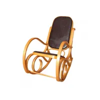 fauteuil à bascule tokyo imitation bois de chêne marron