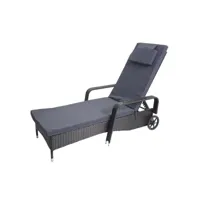 chaise longue relaxation transat de jardin bain de soleil poly rotin anthracite housse gris 04_0004237