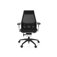 chaise de bureau chaise bureau genidia smart white cm tissu maille noir al chrome hjh office