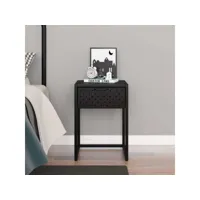 table de chevet noir 38x35x54 cm acier