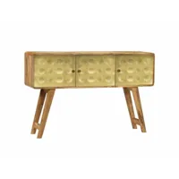 buffet bahut armoire console meuble de rangement bois de manguier massif 120 cm helloshop26 4402176