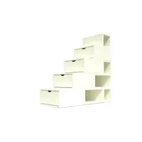 escalier cube de rangement hauteur 125 cm  ivoire esc125-iv