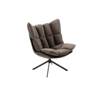 fauteuil relax pivotant pietra tissu gris foncé métallisé 20100998974
