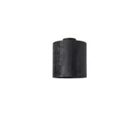 plafonnier abat-jour velours noir mat noir 25 cm - combi