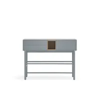 corvo - console 1 porte 2 tiroirs en bois l180cm - couleur - gris clair