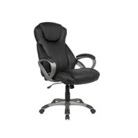 finebuy chaise de bureau design simili cuir noir fauteuil bureau ergonomique  chaise pivotante confortable avec accoudoir  siege pc 120 kg
