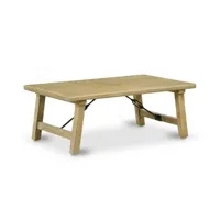 table basse bois marron 127x74x47cm - décoration d'autrefois
