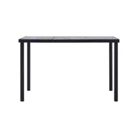 table cuisine - table de salle à manger noir et gris béton 160x80x75 cm mdf