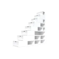 escalier cube de rangement hauteur 200 cm  blanc esc200-lb
