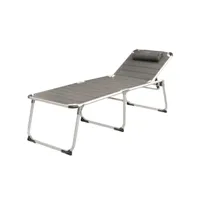 outwell chaise longue pliante newfoundland xl gris aluminium 410076 422757