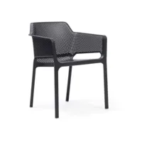 fauteuil en polypropylène net - antracite 02 - sans coussin mp-2112_2156627lc