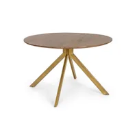 table en bois de style vintage pour 6 personnes ø120a - 76h