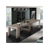 table à manger console extensible 90-300x51cm bois orme pratika pearl ahd amazing home design