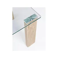 boboxs table basse arlette 120 cm verre trempé