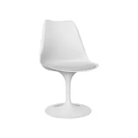 chaise de salle à manger - chaise pivotante blanche - tulip blanc