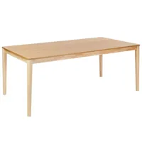 table à manger bois clair 200 x 100 cm ermelo 442581