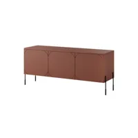 bobochic meuble tv 3 portes 150 cm tanya rouge