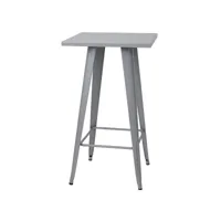 table haute mange debout style industriel en métal gris tab04007