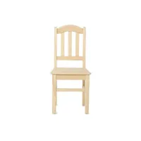chaise en bois à barreaux rustique pin massif brut - région reg-chaise1/b