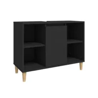 meuble d'évier- meuble sous lavabo - armoire sous vasque noir 80x33x60 cm bois d'ingénierie pewv22067 meuble pro