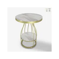 table basse ronde en métal doré et marbre 45x63cm neep l ahd amazing home design